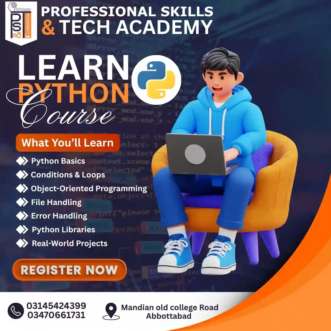 Advanced Python Programming Course in Pakistan – Online Classes + On-Campus in Abbottabad