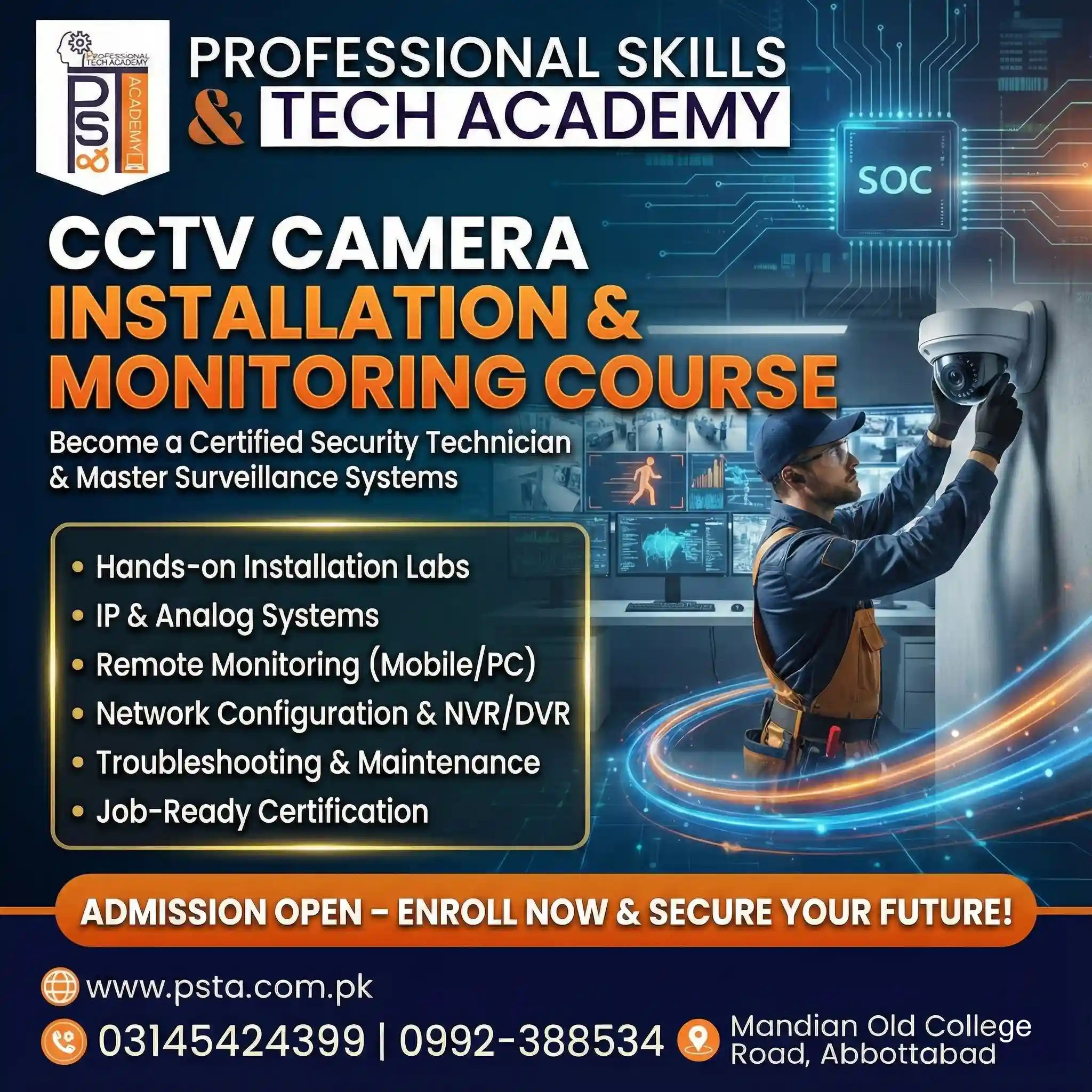 Certified Professional CCTV Surveillance & AI Security Technician (CPCST) - IT Course in Abbottabad