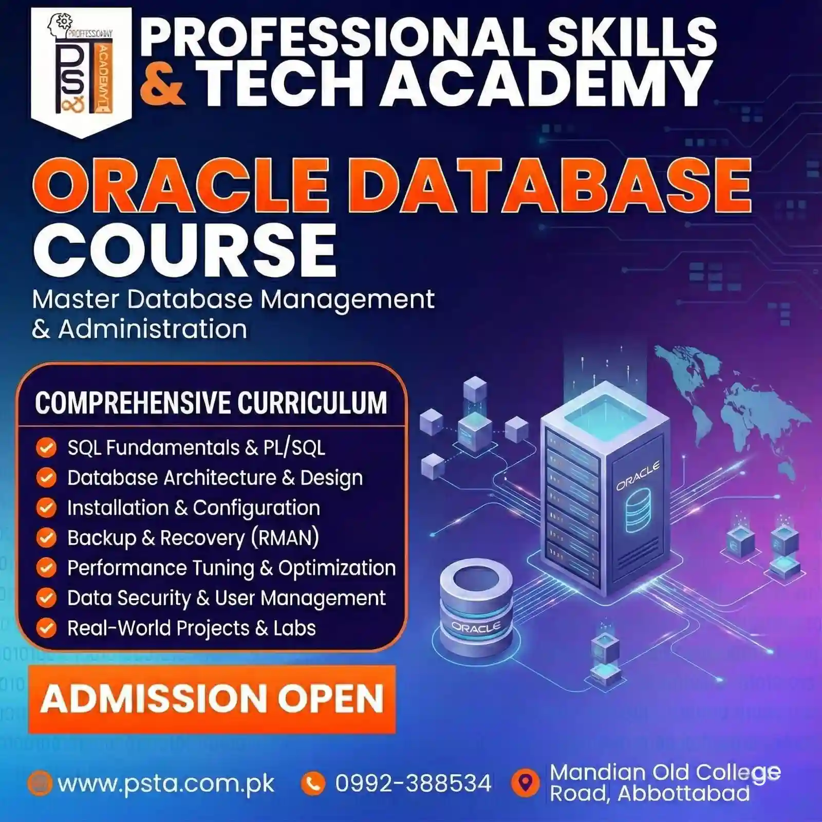 Oracle Database 19c Masterclass: SQL, PL/SQL & Administration - IT Course in Abbottabad